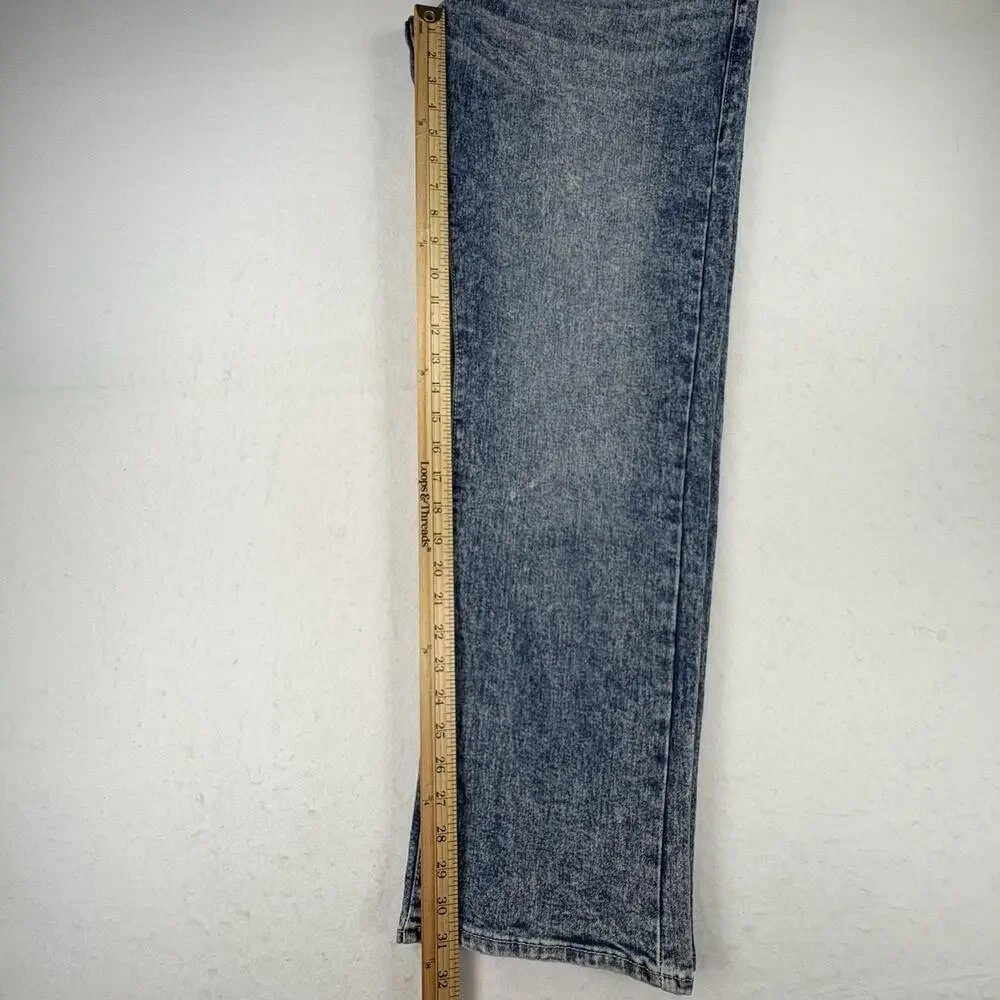 True Religion Ricky Jeans Mens 38x31 Blue Relaxed Straight Stretch Light Wash